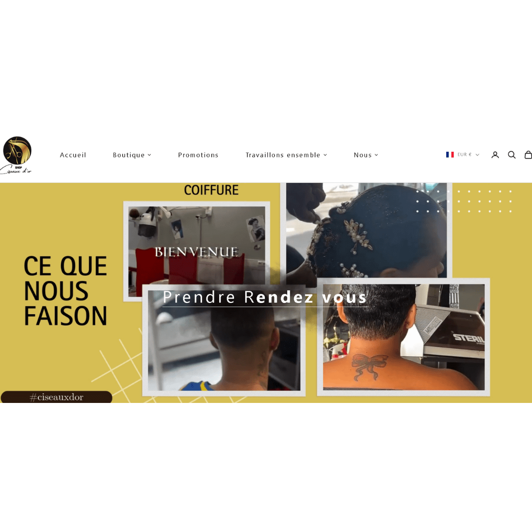 Boutique E-commerce - Ciseaux d'or -  shop 